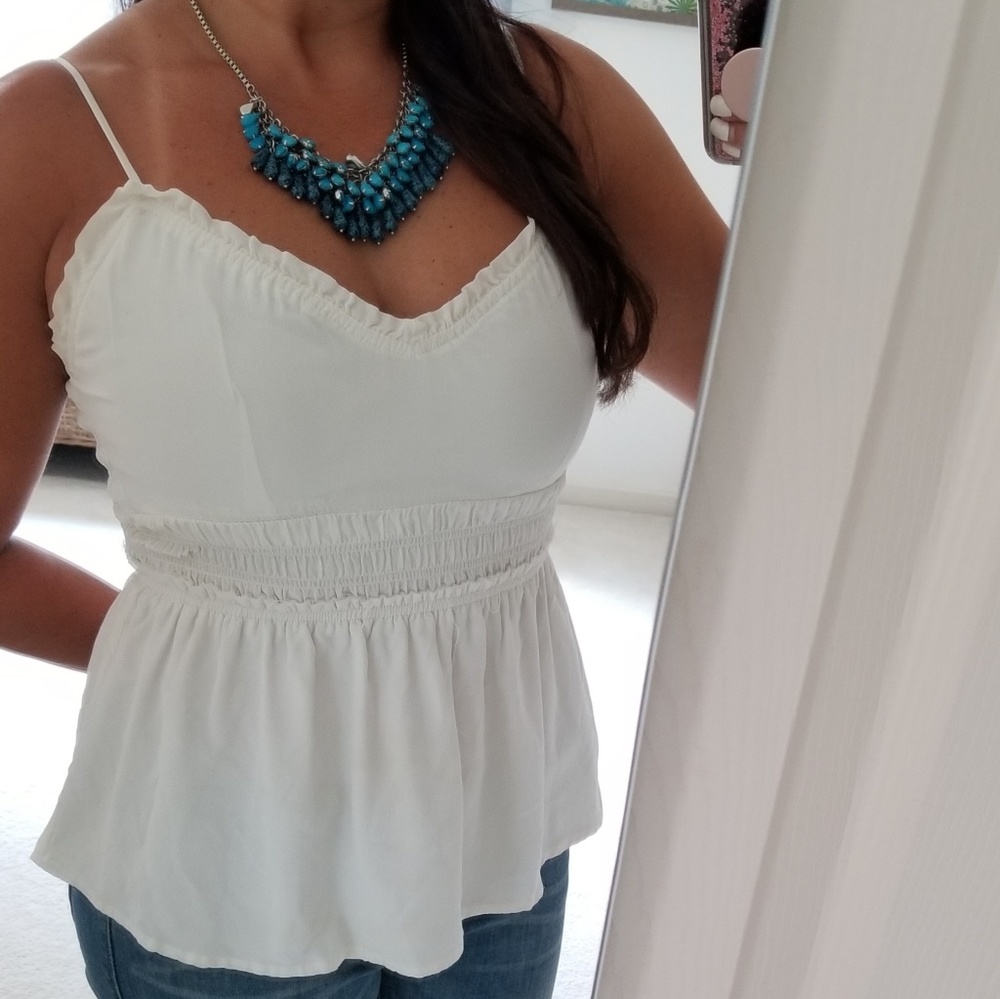 ⭐MM Couture by Miss me Peplum white/cream Size M